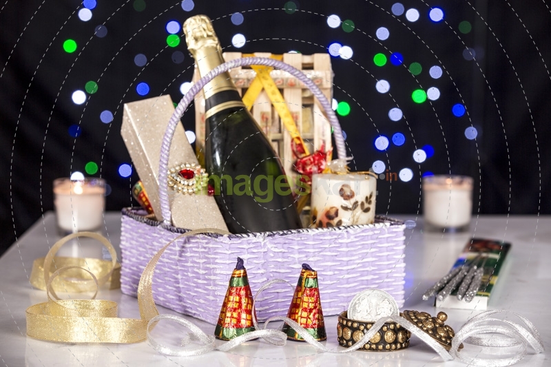 basket of gifts on diwali 