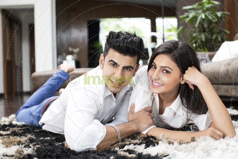 couple spending fun time at home
