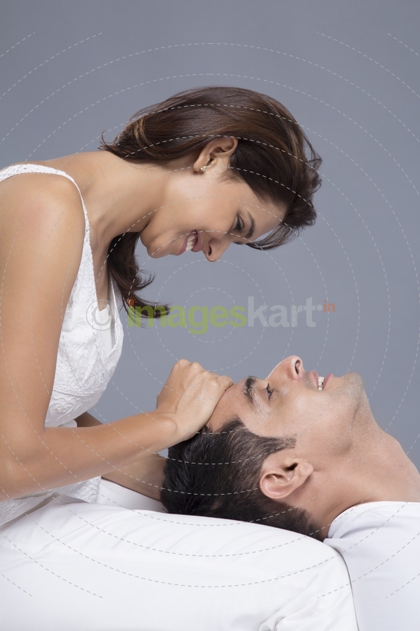 couple at home having leisure time