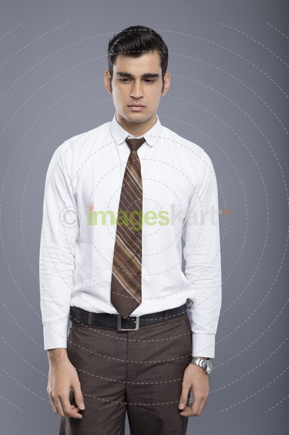 professionally dressed man disappointed 