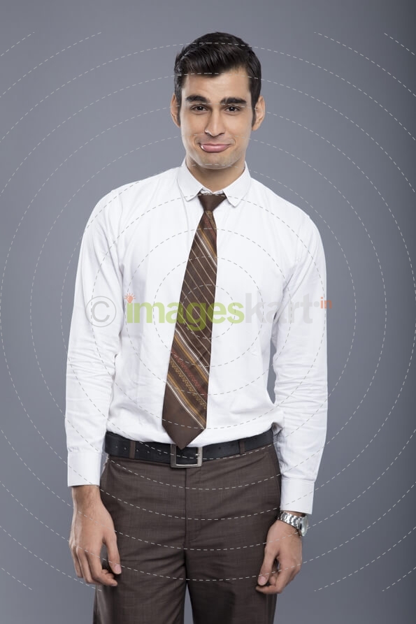professionally dressed man disappointed 