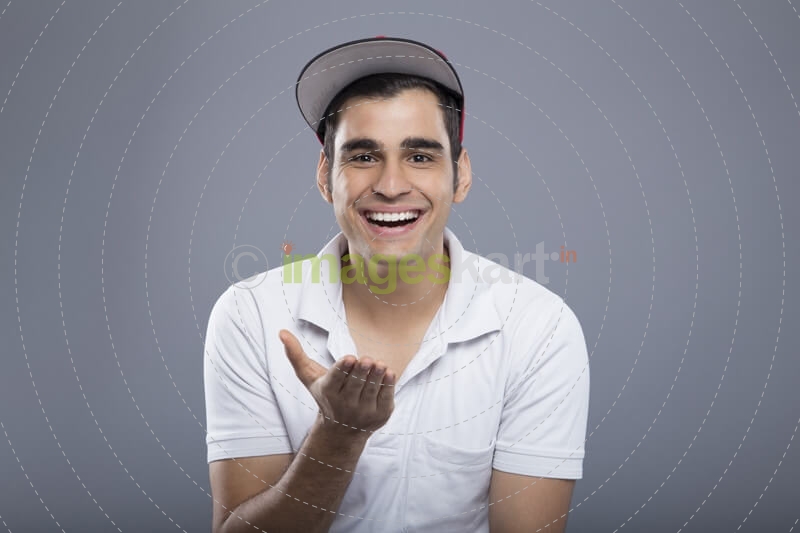 man in casual clothing surprised 