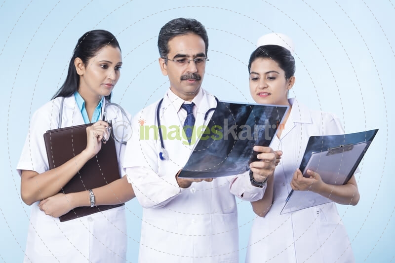 doctors checking reports 