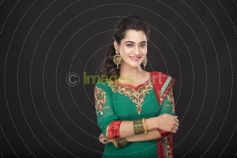 girl posing while hands folded