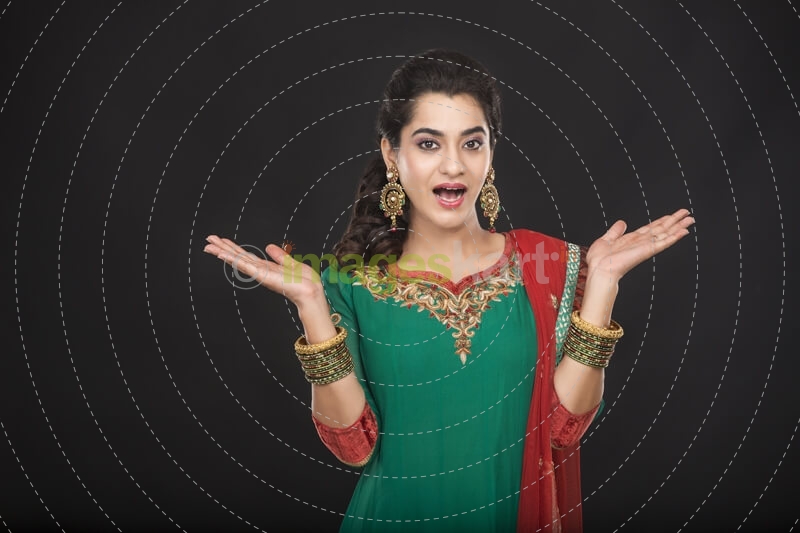 young woman surprised 