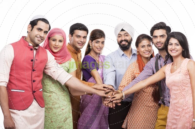 people from all religions standing together
