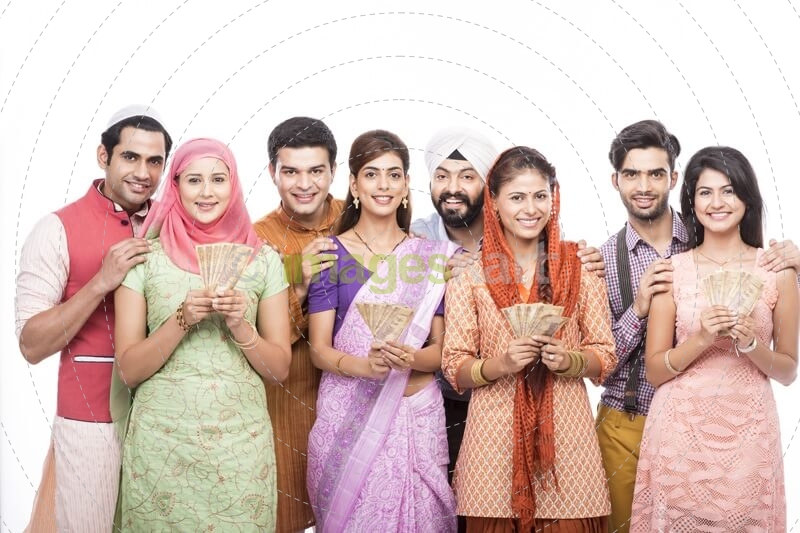 people from all religions with cash