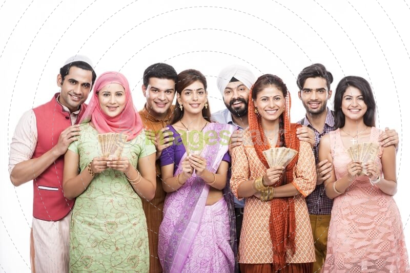 people from all religions with cash