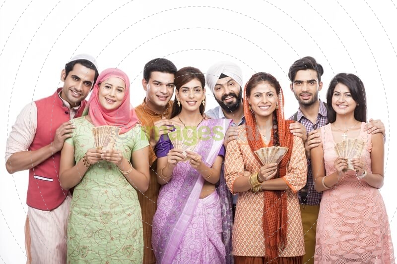 people from all religions with cash