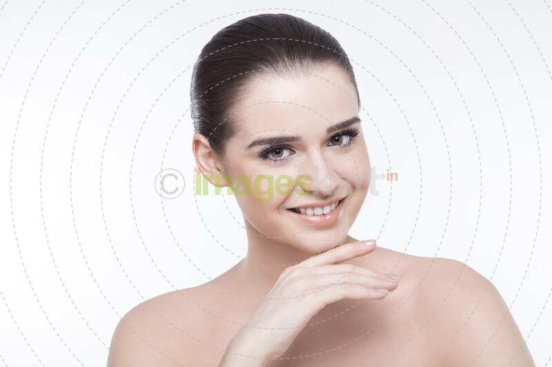 girl showing her smooth skin
