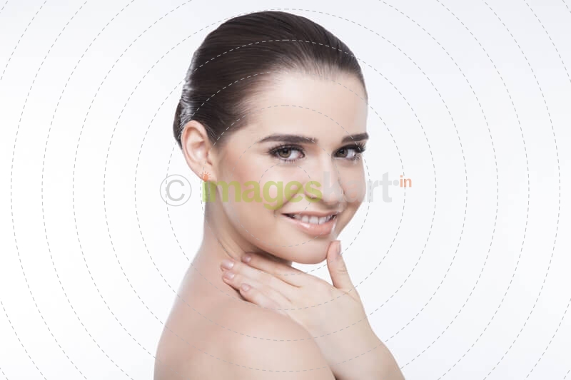 smooth skin of a girl posing for the camera