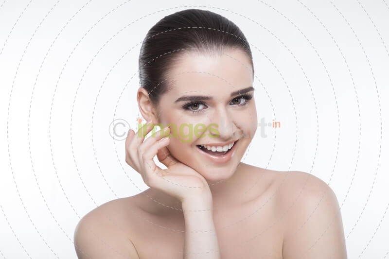 girl showing her perfect skin