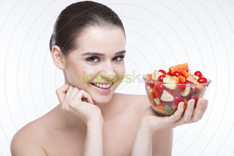 girl with salad