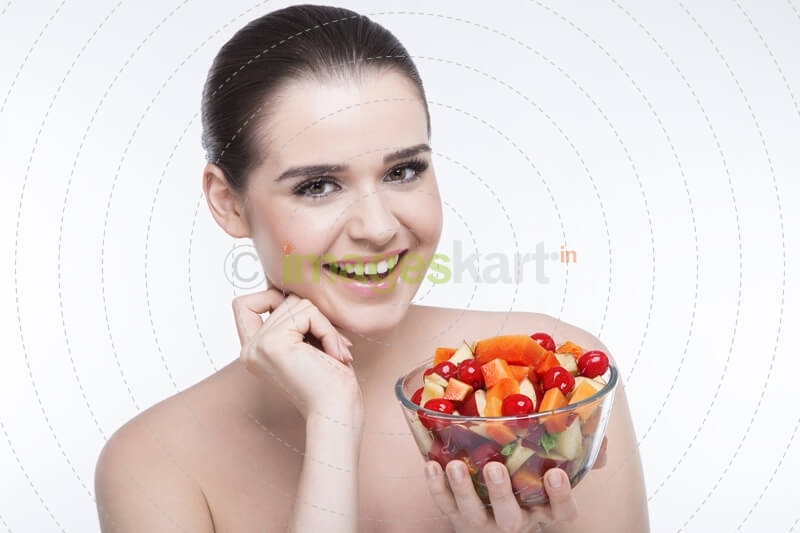 girl with salad