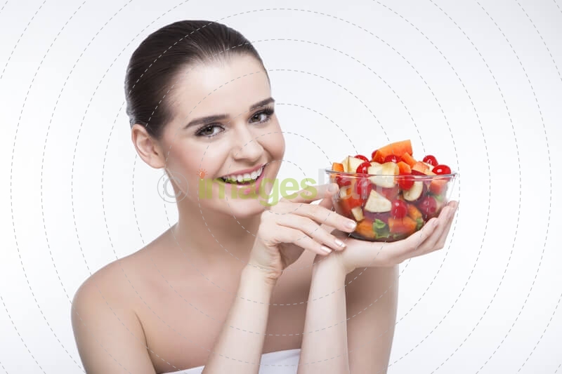 girl with salad
