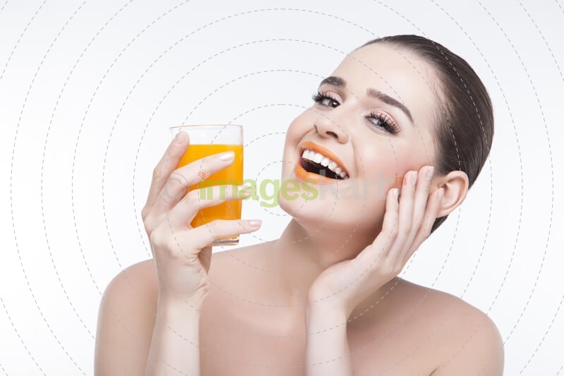girl with orange juice