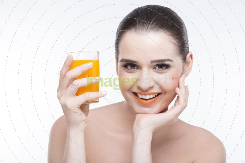 girl with orange juice