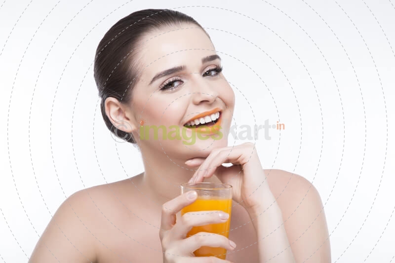 girl with orange juice