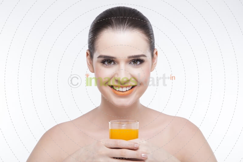 girl with orange juice