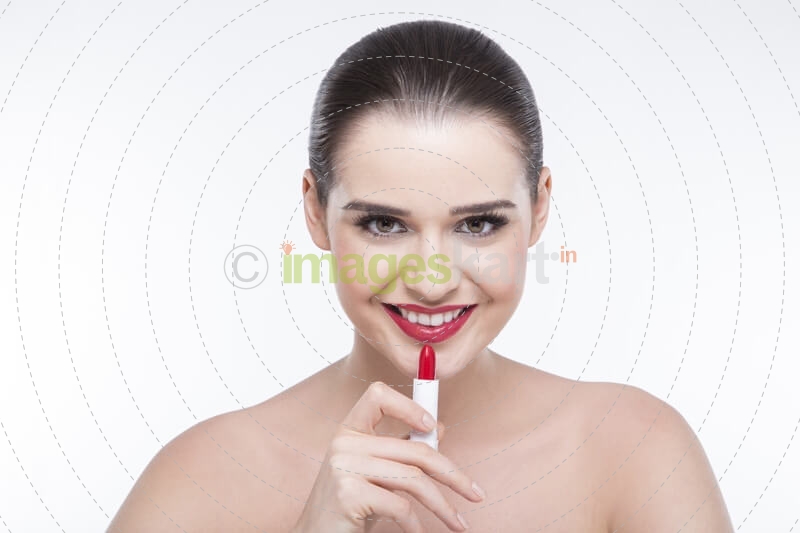 girl with lipstick