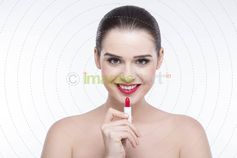 girl with lipstick