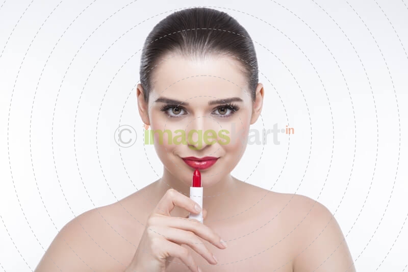 girl with lipstick