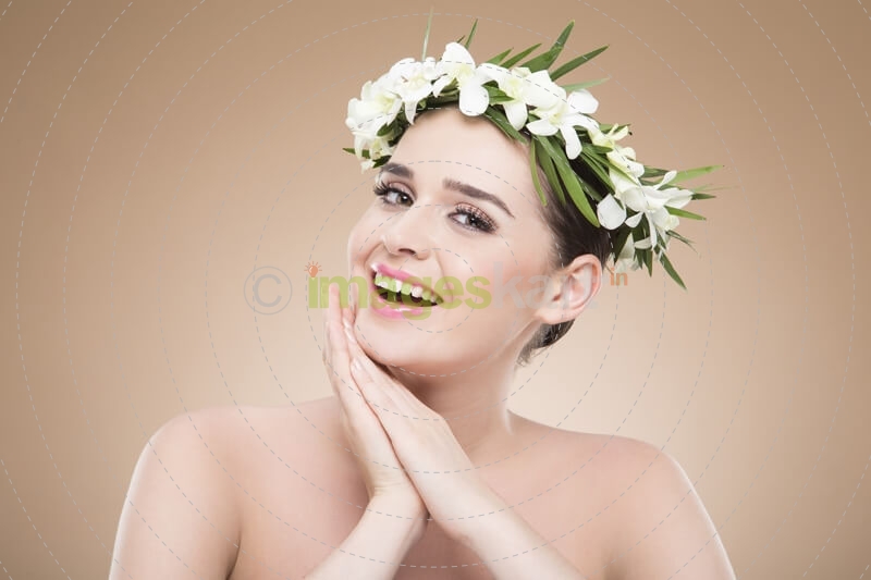 beautiful woman flaunting her smooth skin