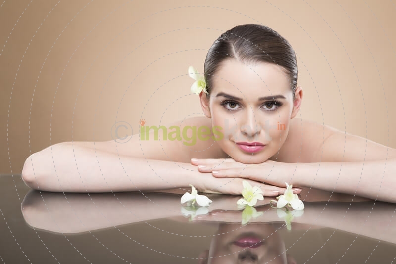beautiful girl flaunting her smooth skin