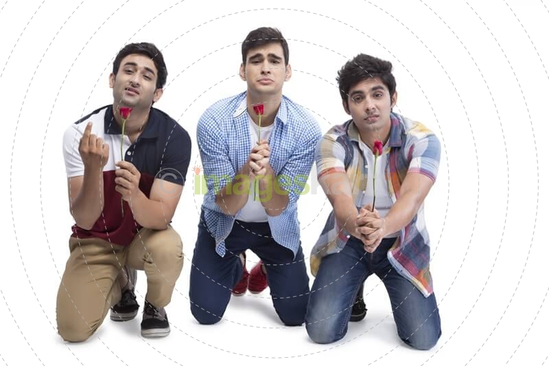 three friends proposing