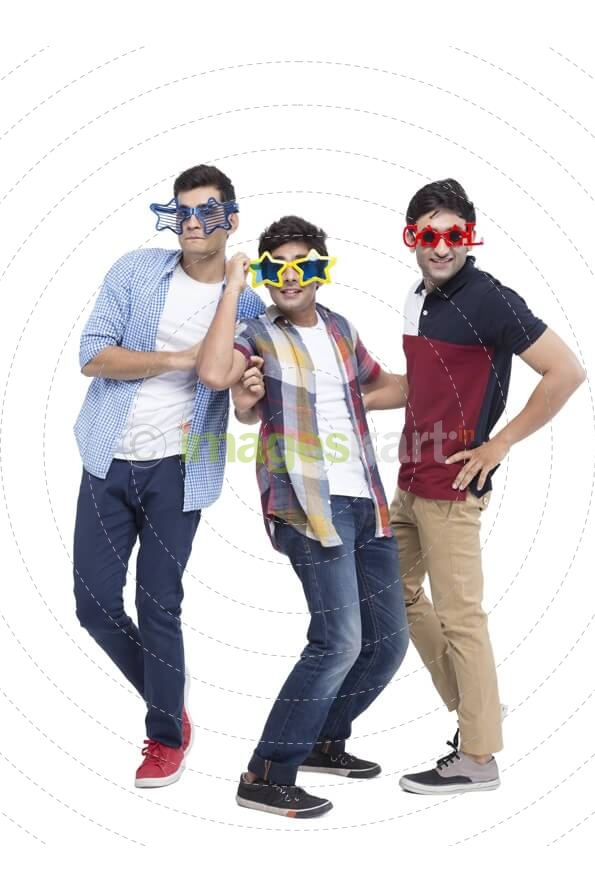 three friends wearing funky shades