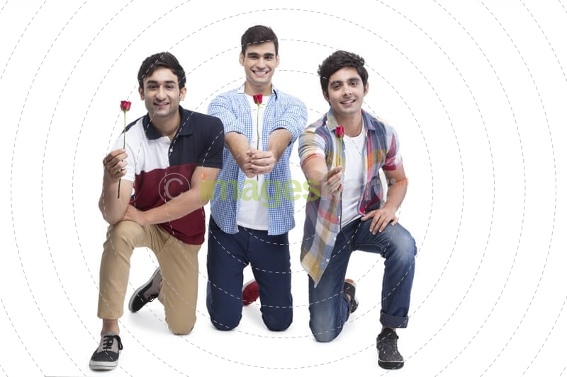 three friends proposing
