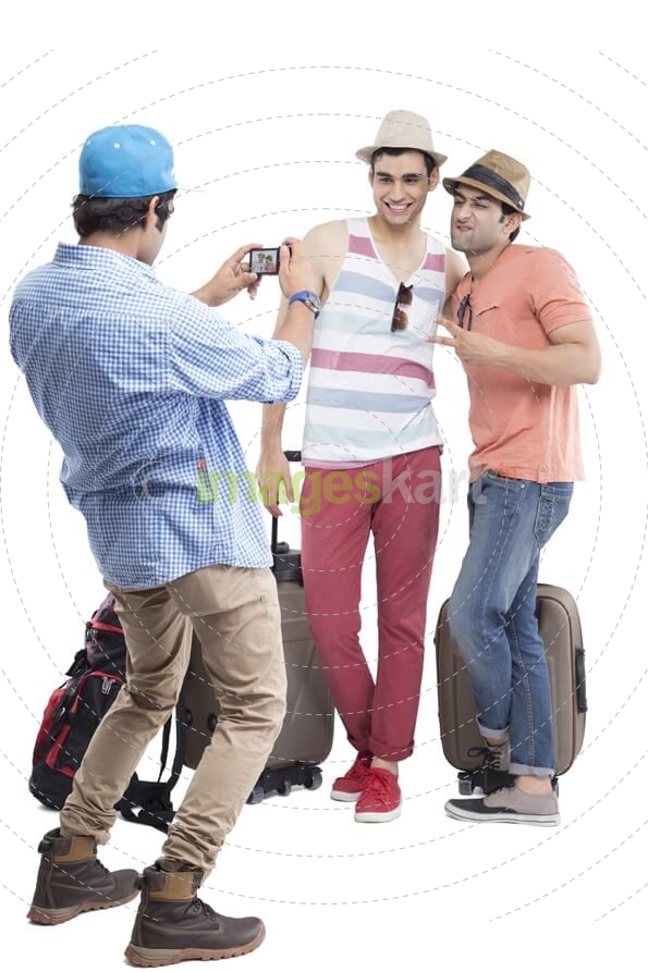 friends on tour clicking pictures