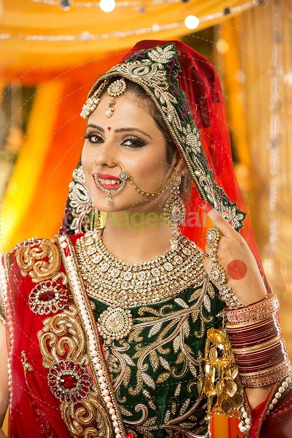 beautiful indian bride posing 