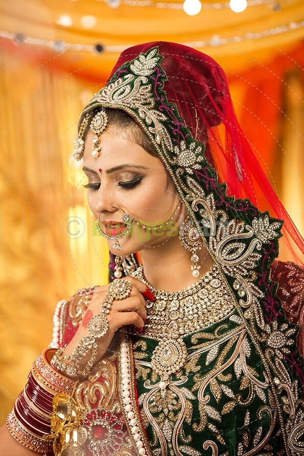 beautiful indian bride posing 