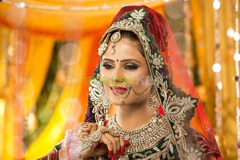 beautiful indian bride posing 