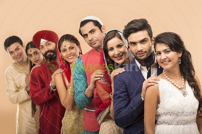 group of indian people from different religion