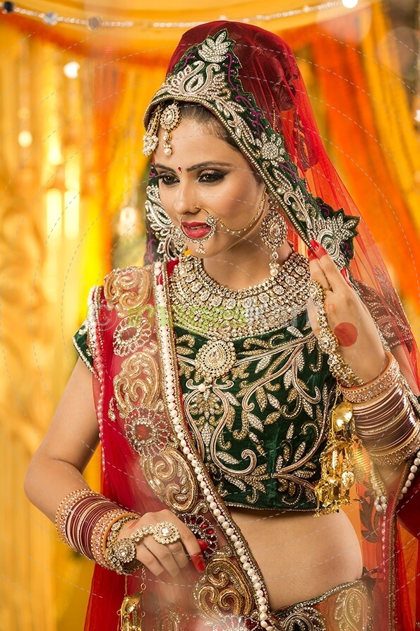 beautiful indian bride posing 