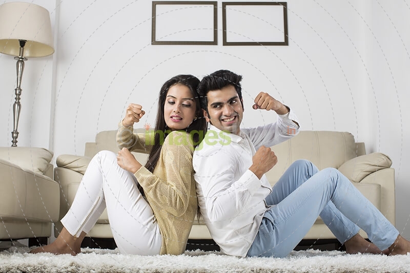 couple having leisure time at home 