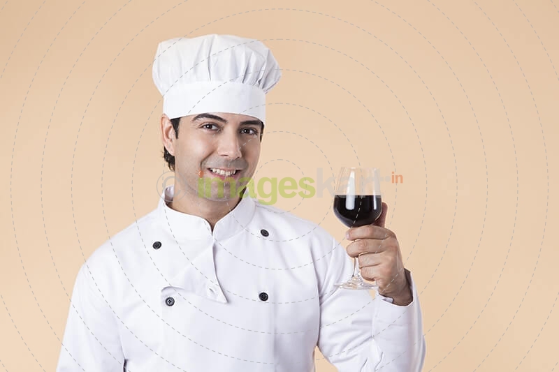 chef tasting wine 