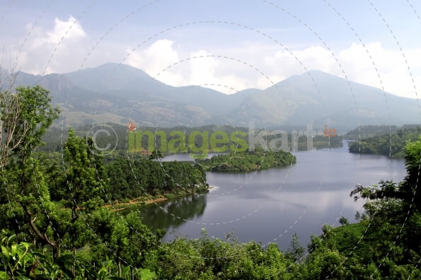 lake and mountains 