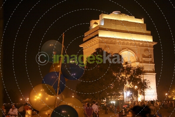 night view at India gate