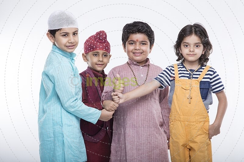kids posing and smiling
