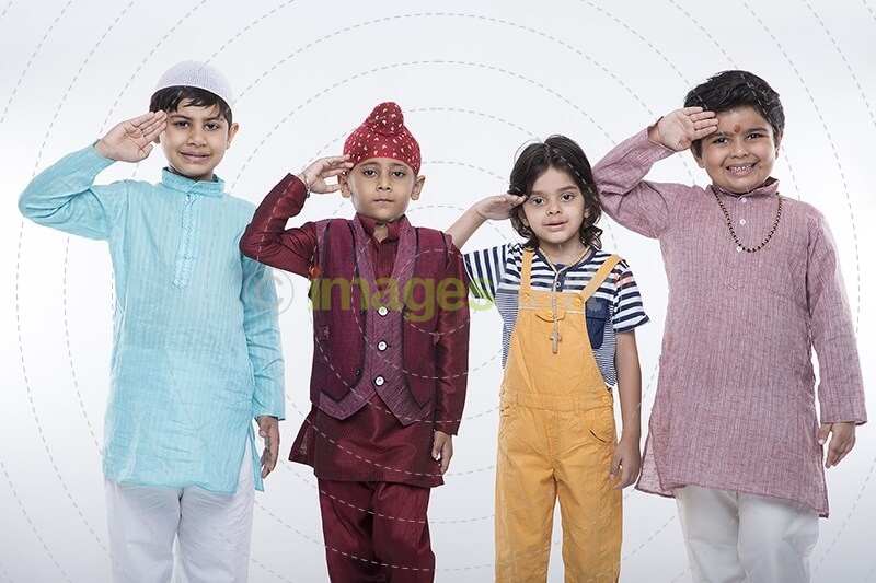 kids saluting 