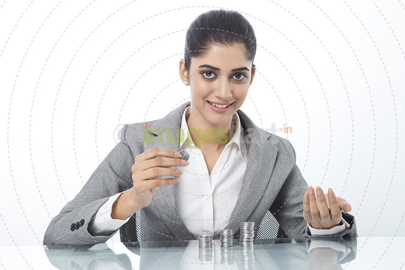 woman counting money