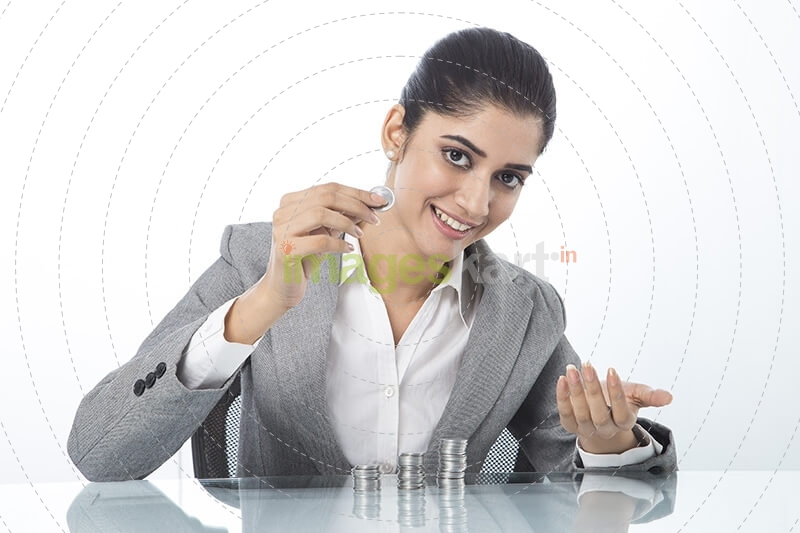 woman counting money
