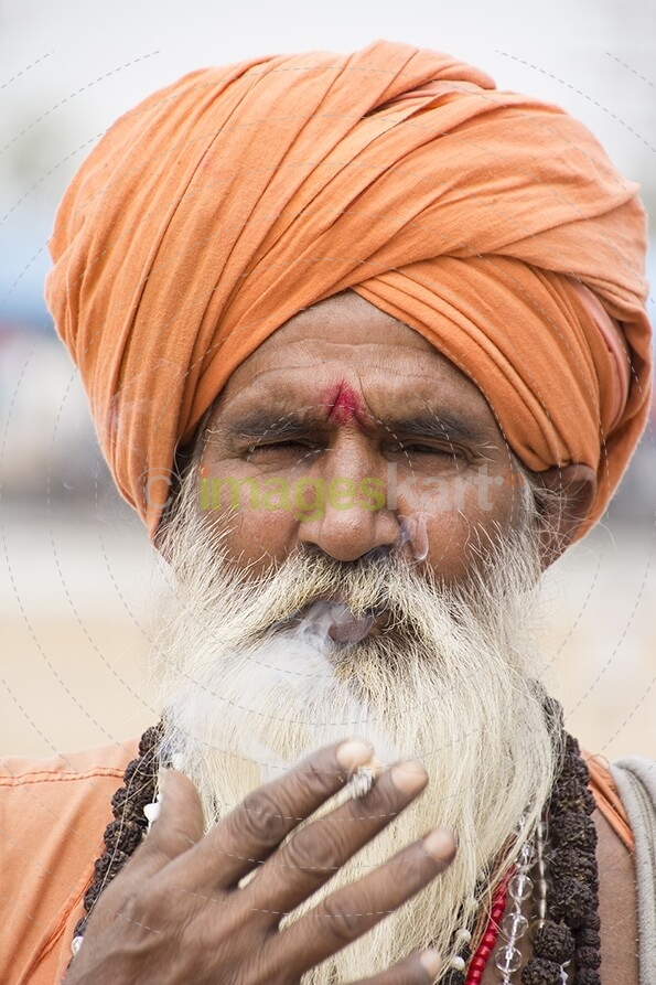pilgrim at pushkar camel fair