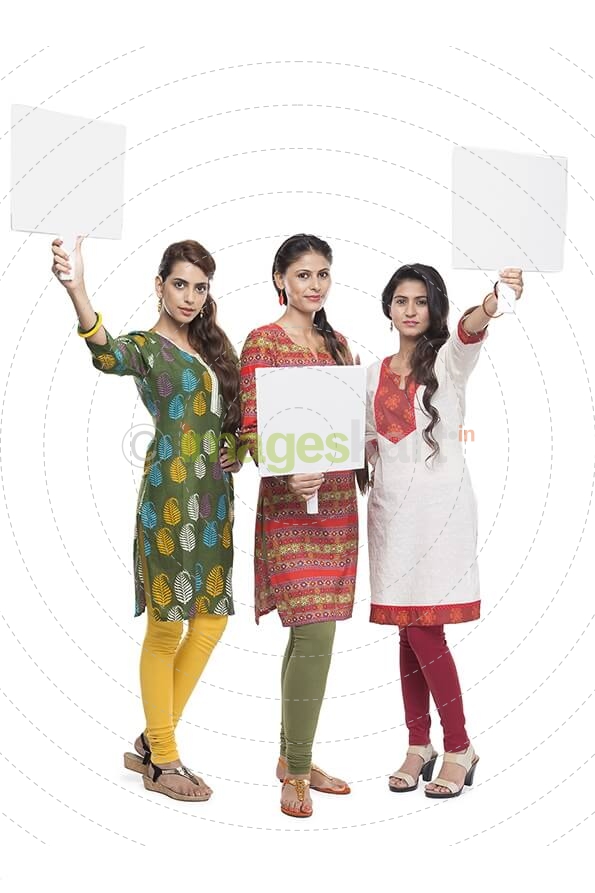 indian three women with placard