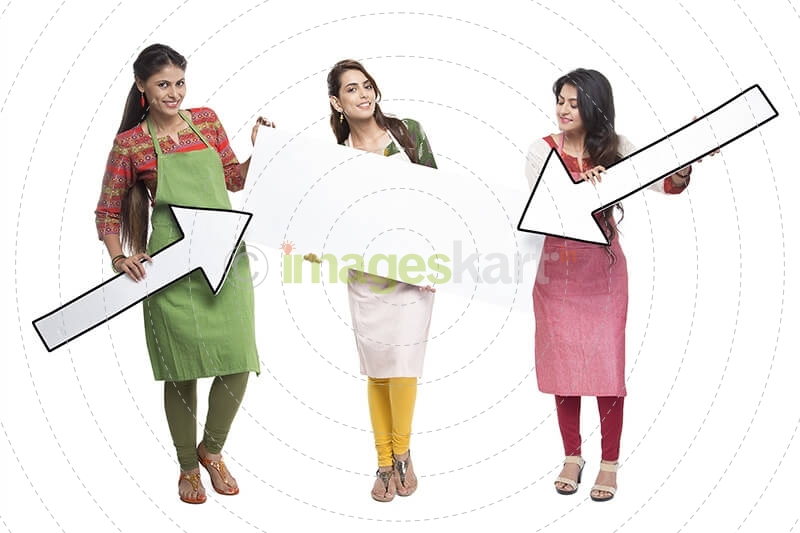 indian three women with placard