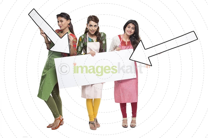 indian three women with placard