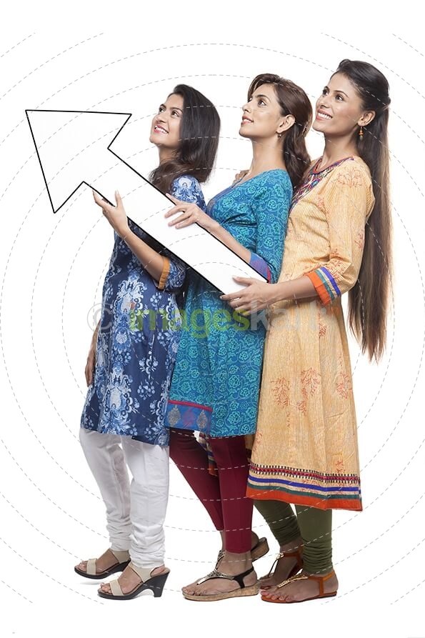 indian three women with placard